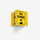 Spill Response Kit (Kit Tumpahan) Projecting Sign | L-Shape / V-Shape Acrylic Safe Condition Signage view 1