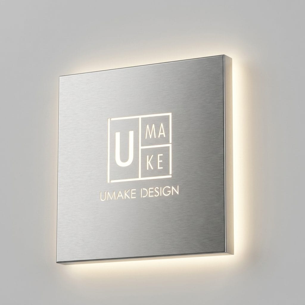 Stainless Steel Brushed LED Lightbox Signboard | Outdoor 3D Laser-Cut Shop Front Sign