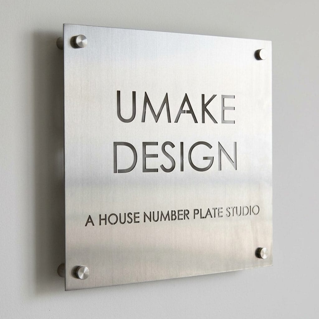 Custom Stainless Steel Business Signboard