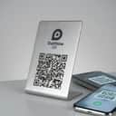 Stainless Steel DuitNow QR Code Stand view 1