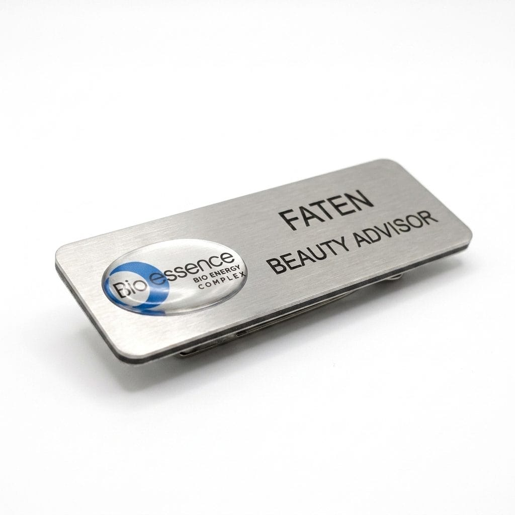 Stainless Steel Epoxy Name Tag (Custom Logo)