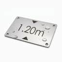 Stainless Steel Pool Depth Sign view 1