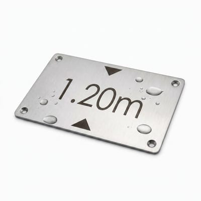 Stainless Steel Pool Depth Sign