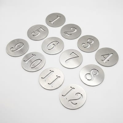 Stainless Steel Table Number Set (10pcs)