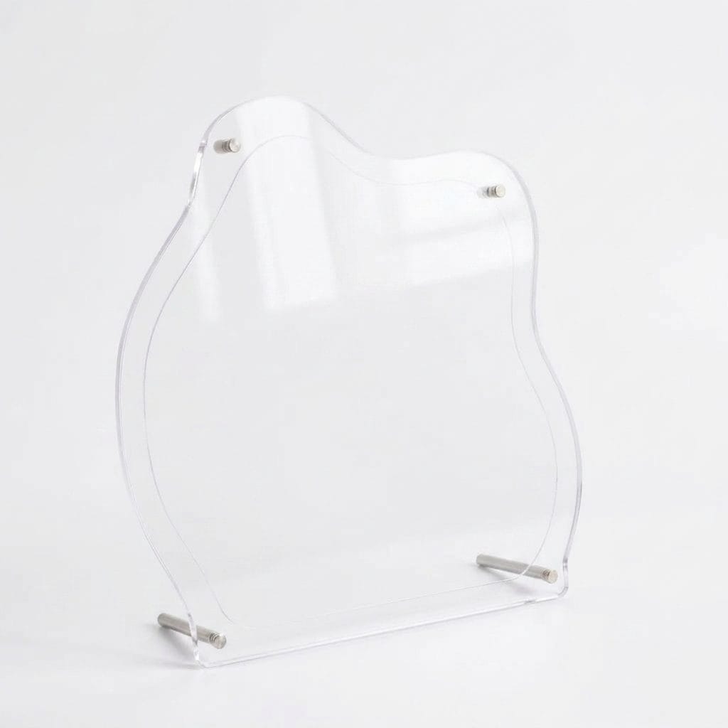 Stone Shape Acrylic Photo Frame | Certificate & Poster Display Stand Paper Holder (A4 A5 A6)