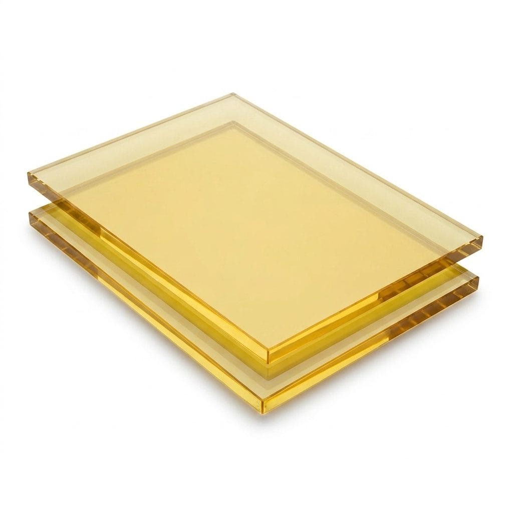 Tinted Yellow Acrylic Sheet 3mm (Custom Cut)