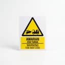 Tow Away Zone Warning Sign (Amaran Zon Tunda) | Caution No Unauthorised Parking Signage — 1.5mm PVC HIPS view 1