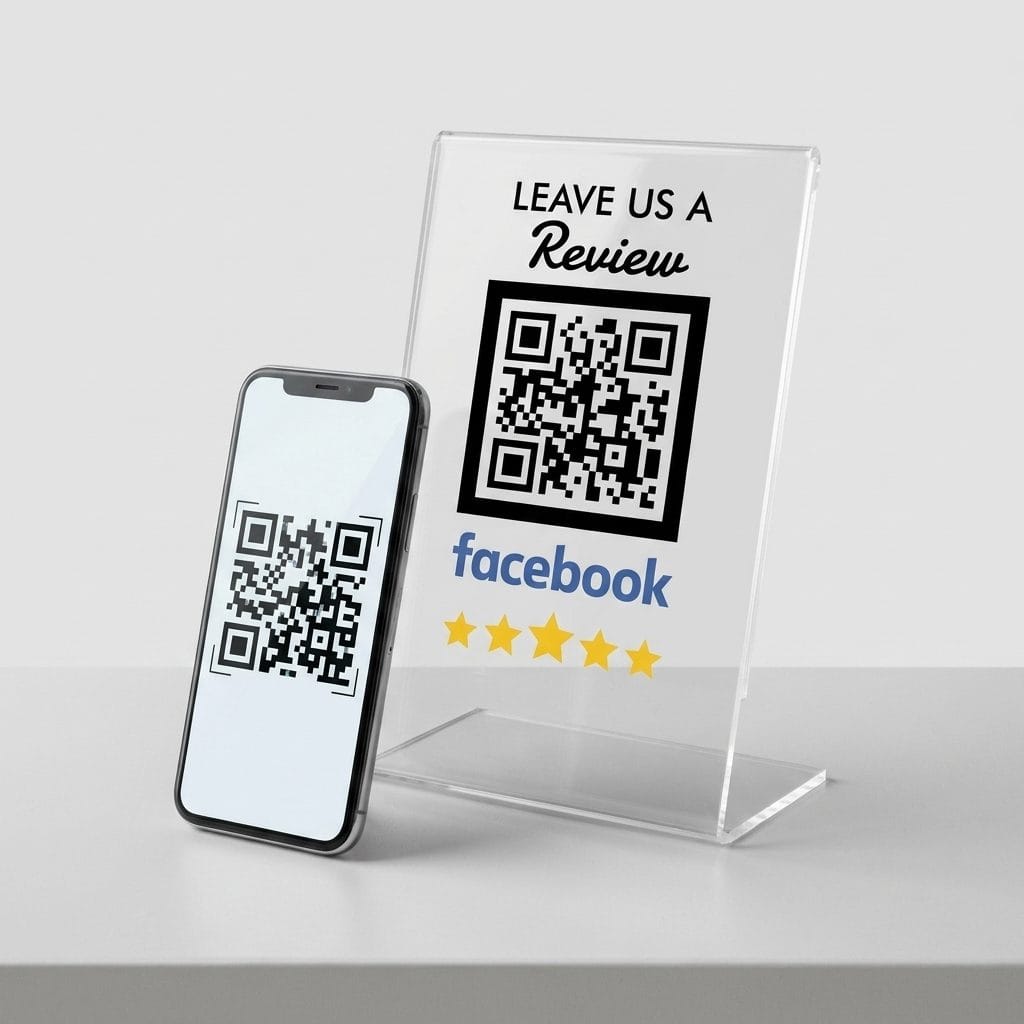 5-Star Review QR Code Stand