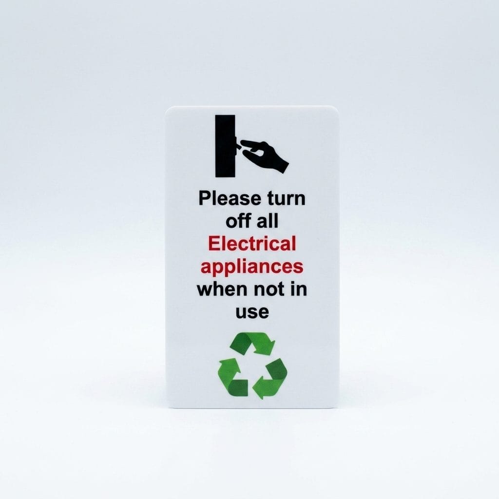 Turn Off After Use Switch Sign