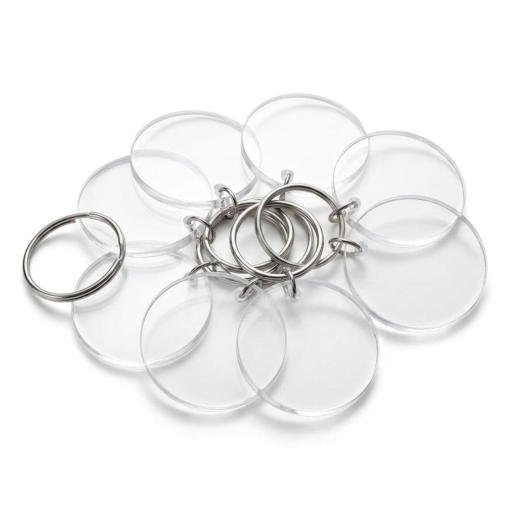 Clear Acrylic Blank Keychain (DIY, 10pcs)