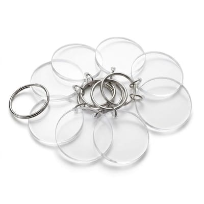 Clear Acrylic Blank Keychain (DIY, 10pcs)