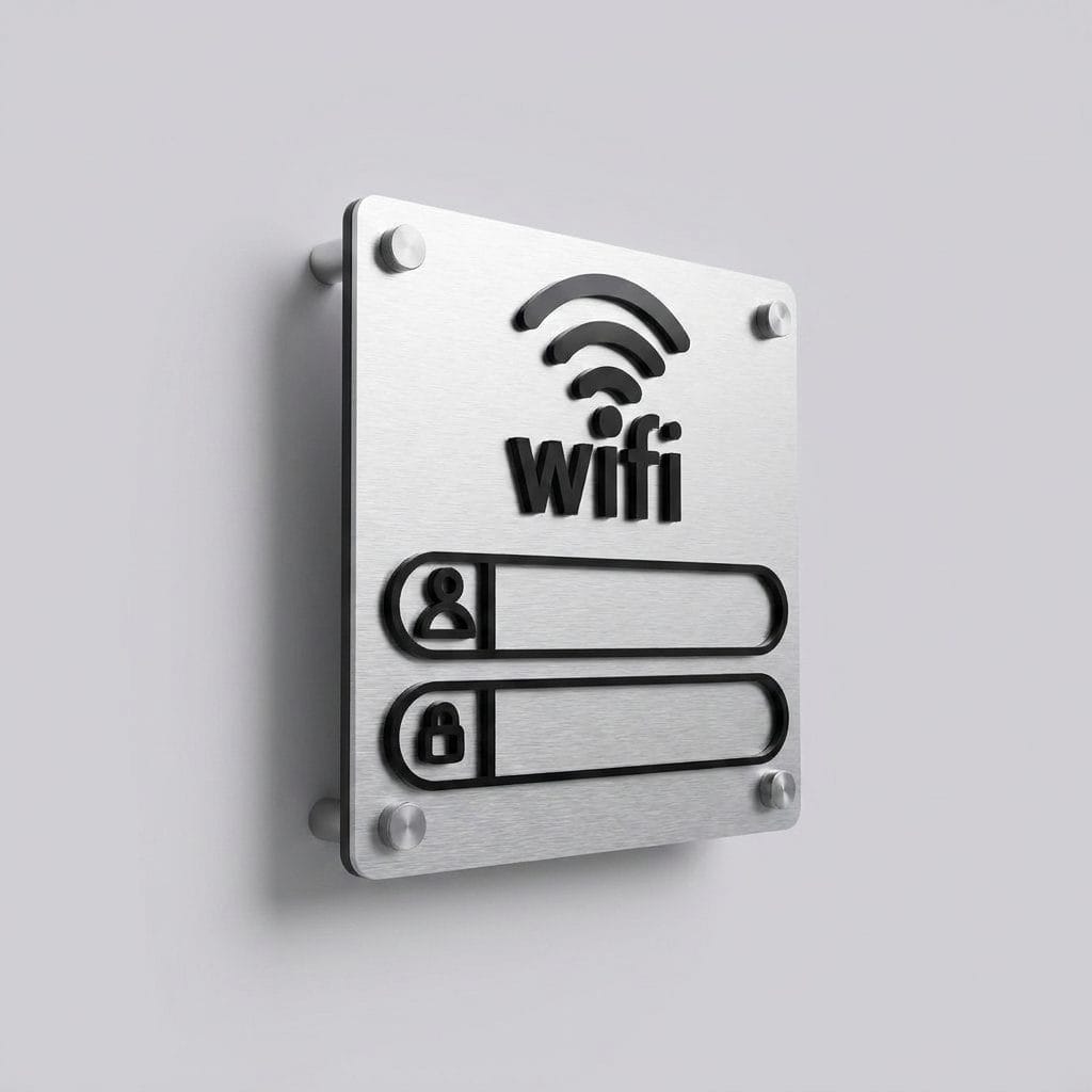 3D WiFi Password Sign