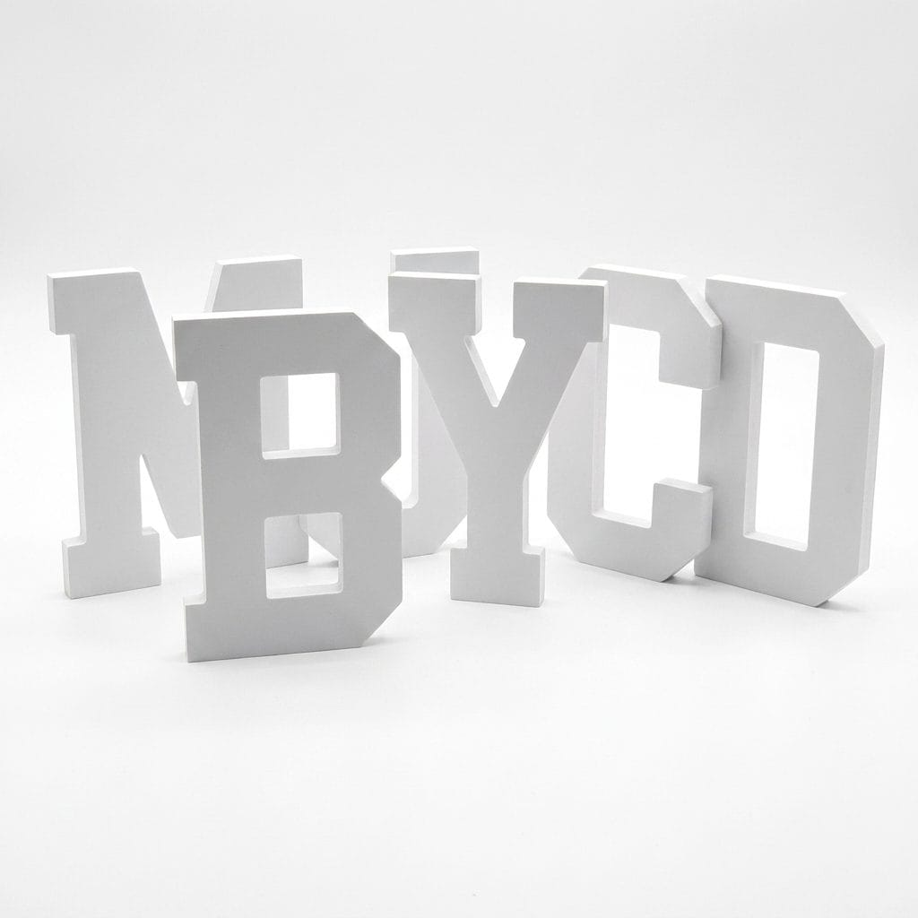 PVC 3D Alphabet & Number Letters (White)