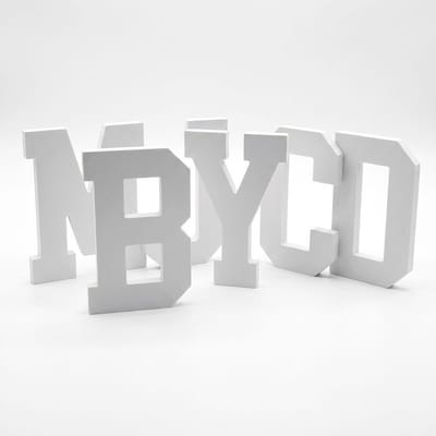 PVC 3D Alphabet & Number Letters (White)