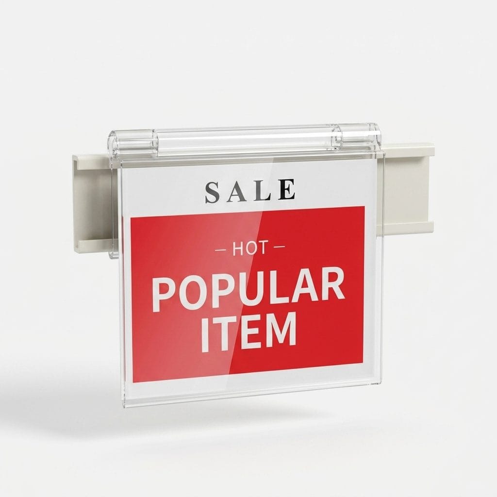 Flip-Top Shelf Price Label Holder