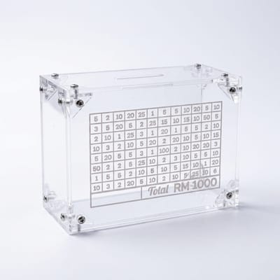 Acrylic Piggy Bank with Counter