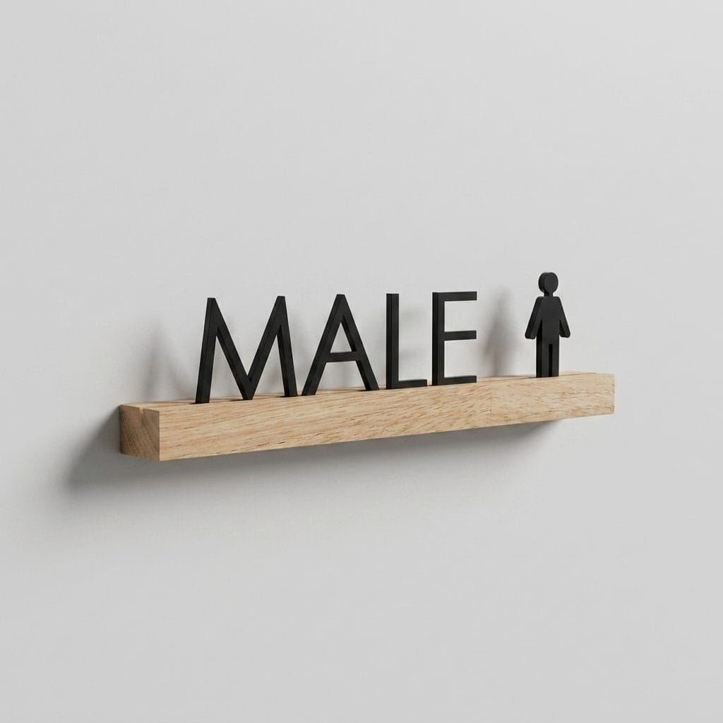 Wood & Acrylic Wayfinding Sign Set