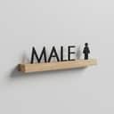 Wood & Acrylic Wayfinding Sign Set view 1
