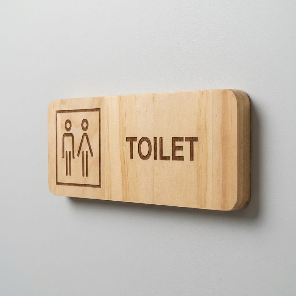 Solid Pine Wood Mini Signboard