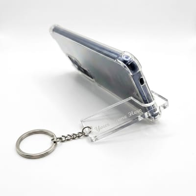 Acrylic Phone Holder Keychain (Custom Name)