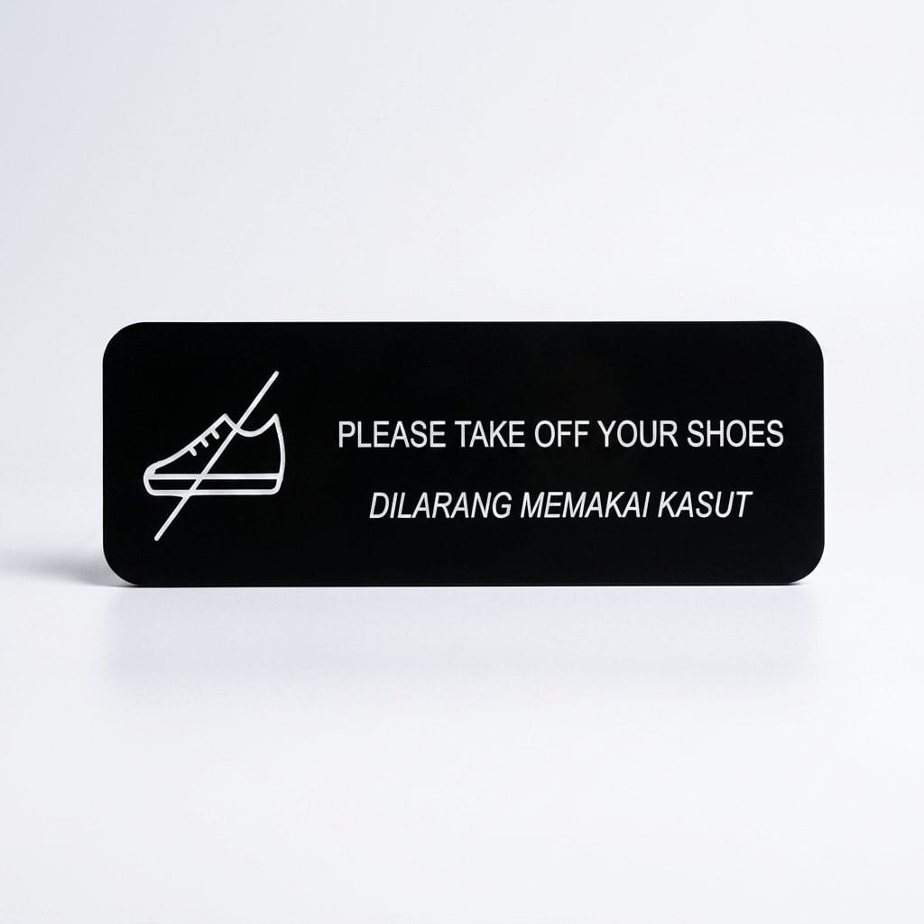 Minimalist Printed Acrylic Sign
