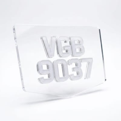 UMAKE NOMBOR PLAT MOTOR CRYSTAL 3D (ACRYLIC LASER CUT KRISTAL PLAT MOTO EX5)