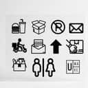 Minimalist Acrylic Outdoor Sign (Delivery / Food / Parcel) view 1
