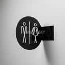 Side-Hanging Acrylic Toilet Sign view 1