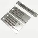 Custom Stainless Steel Laser Engraved Tag view 1