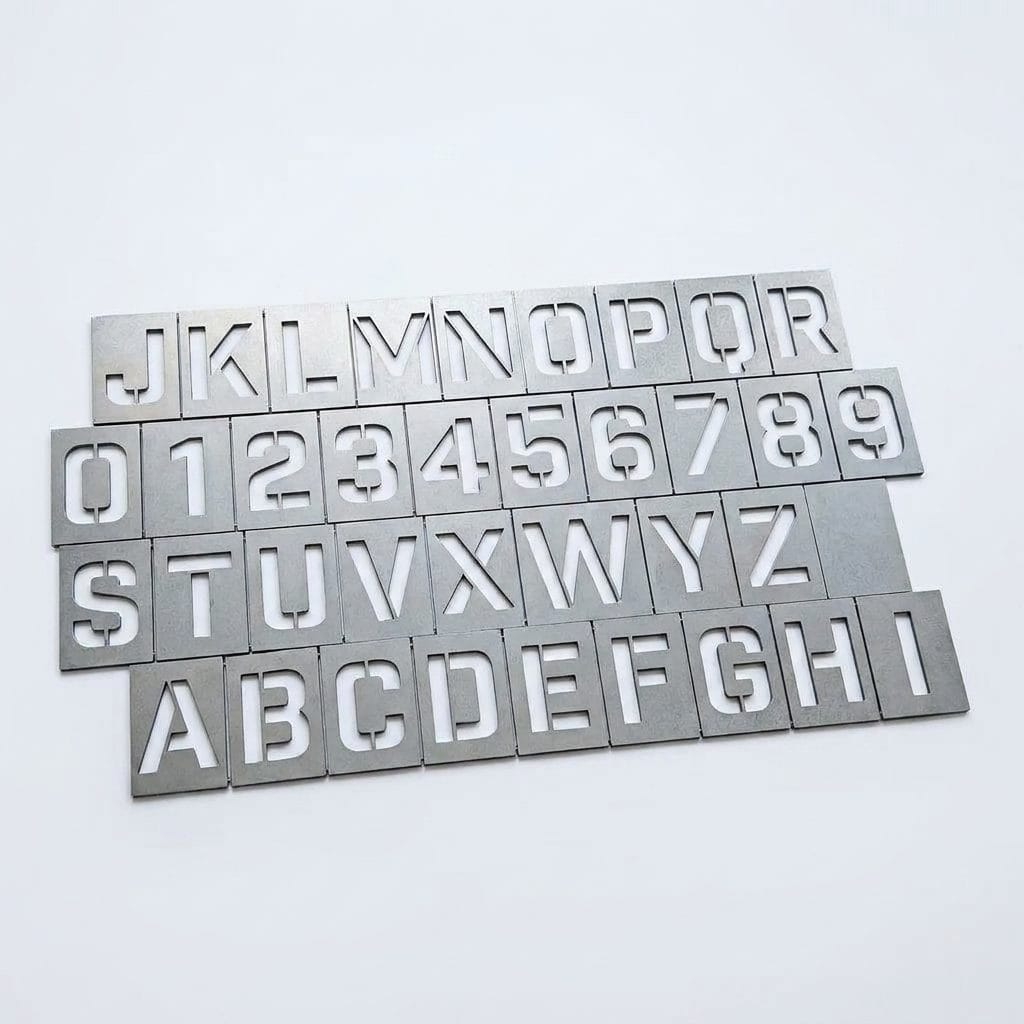 Mini Steel Stencil Plate (A-Z / 0-9) — 3cm set