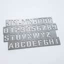 Mini Steel Stencil Plate (A-Z / 0-9) — 3cm set view 1