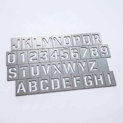 Mini Steel Stencil Plate (A-Z / 0-9) — 3cm set
