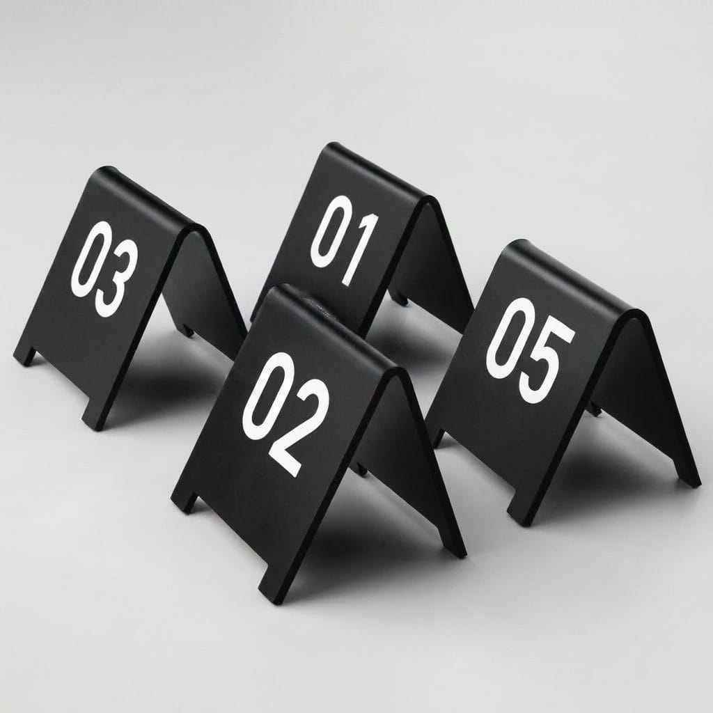 Acrylic V-Shape Table Number Set (5pcs)