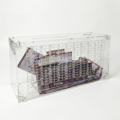 Acrylic Money Box with Counter (Large)