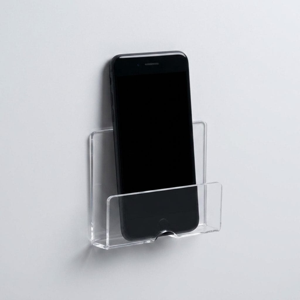 Acrylic Wall-Mounted Phone Holder