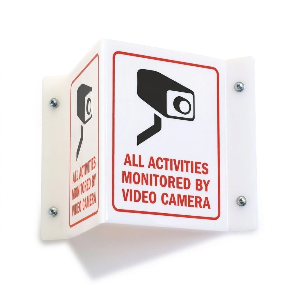 V-Shape 3D Projecting CCTV Sign