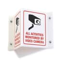 V-Shape 3D Projecting CCTV Sign view 1