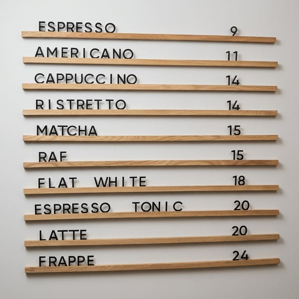 Interchangeable Acrylic Letter Menu Board