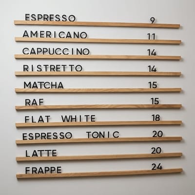 Interchangeable Acrylic Letter Menu Board