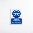 Wear Eye Protection Mandatory Sign (Gunakan Pelindung Mata) | PPE Safety Signage — 1.5mm PVC HIPS view 1
