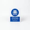 High Visibility Vest Mandatory Sign (Pakaian Berwarna Cerah Mesti Dipakai) | PPE Safety Signage — 1.5mm PVC HIPS view 1