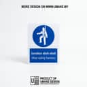 Wear Safety Harness Mandatory Sign (Gunakan Abah-Abah) | PPE Fall Protection Signage — 1.5mm PVC HIPS view 1