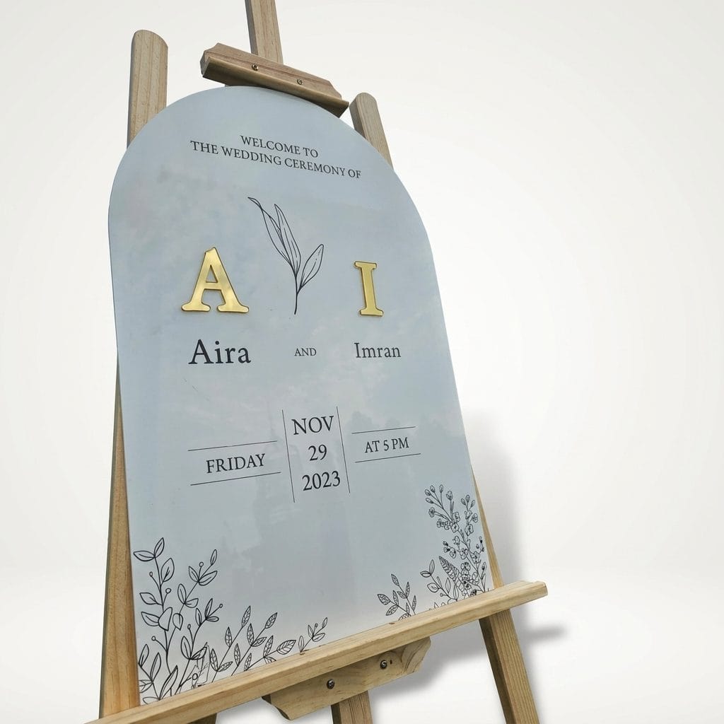Custom Acrylic Wedding Welcome Board