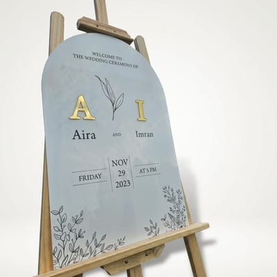 Custom Acrylic Wedding Welcome Board