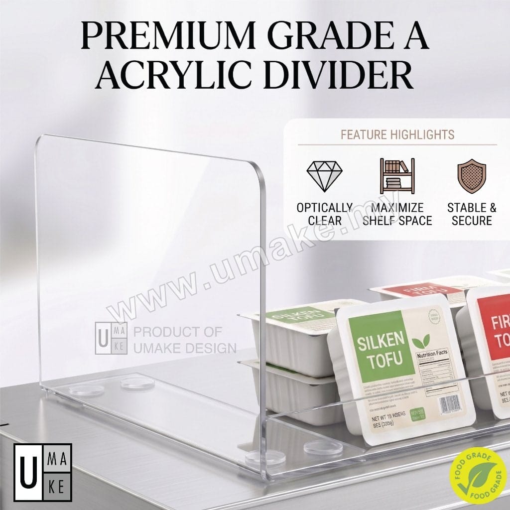 Creative Shelf Divider In Store Acrylic Shelf Divider | Supermarket Retail Shelf Separator | UMAKE