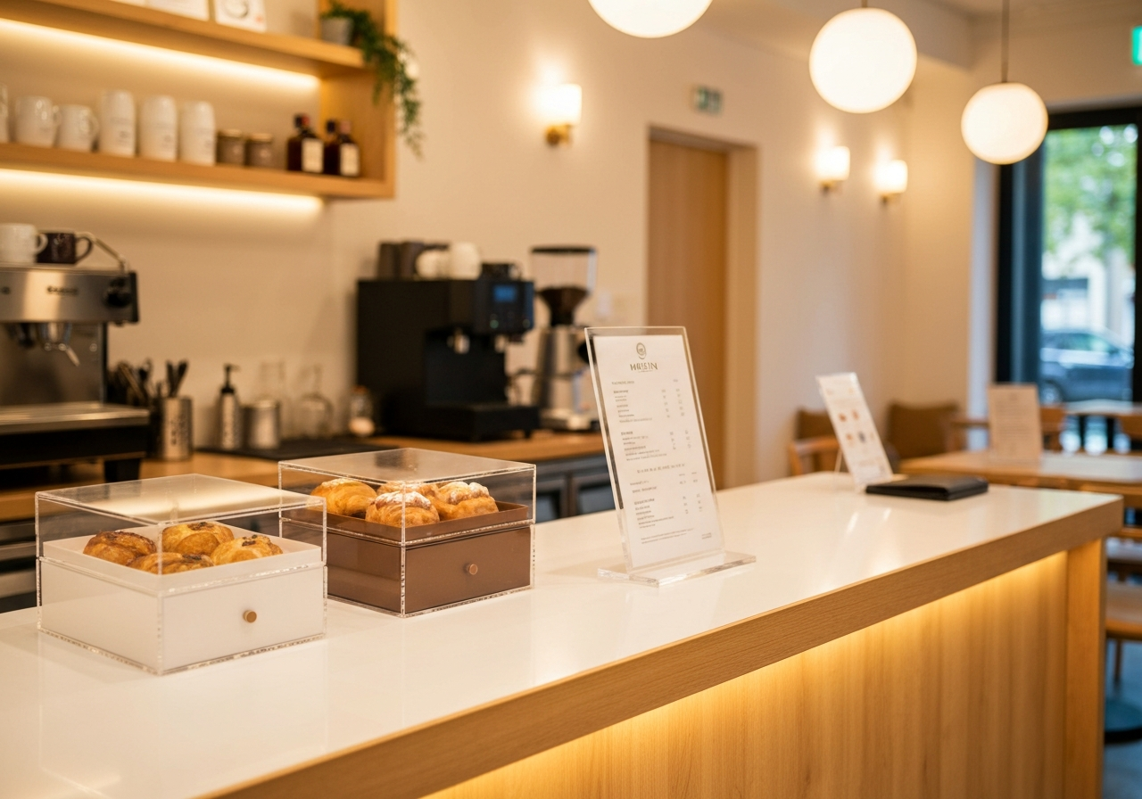 Kenangan Coffee Malaysia — Branded acrylic display stands & boxes for every outlet